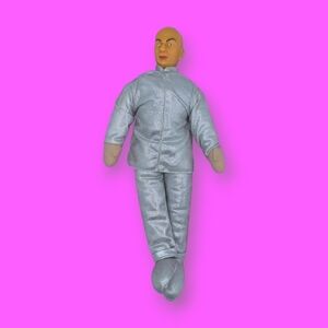 Vintage 2000 Austin Powers Dr. Evil Silver Plush Toy